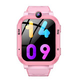 Blackview Reloj inteligente Z20 para niños - Rastreador GPS - Videollamada - SOS - Pulsera inteligente para niños - Rosa