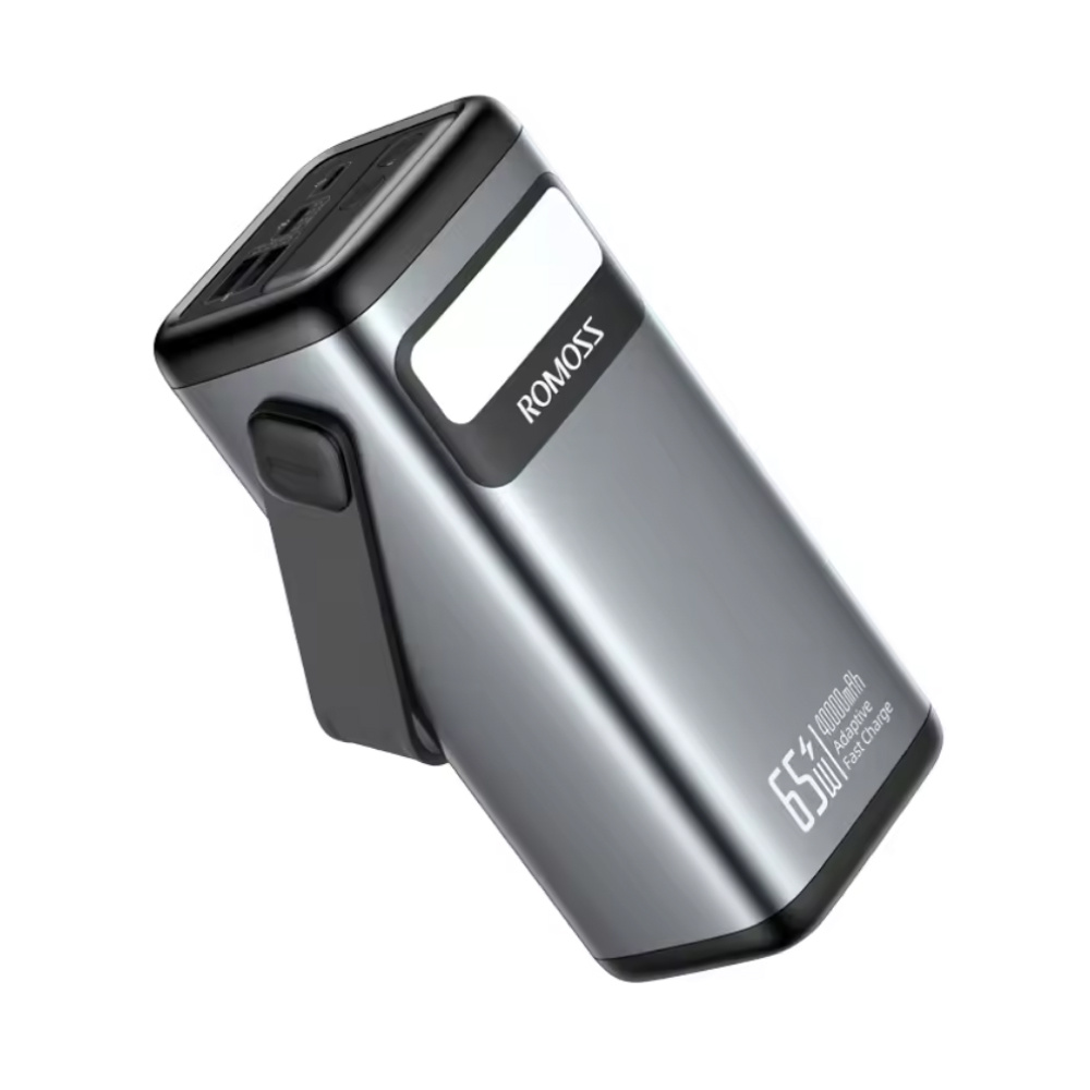 Romoss Powerbank 65 W - 40 000 mAh - 3 porty ładowania - Zewnętrzna ładowarka baterii - Srebrny