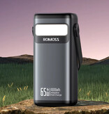 Romoss 65W Powerbank - 40.000mAh - 3 Ladeports - Externes Akkuladegerät - Silber
