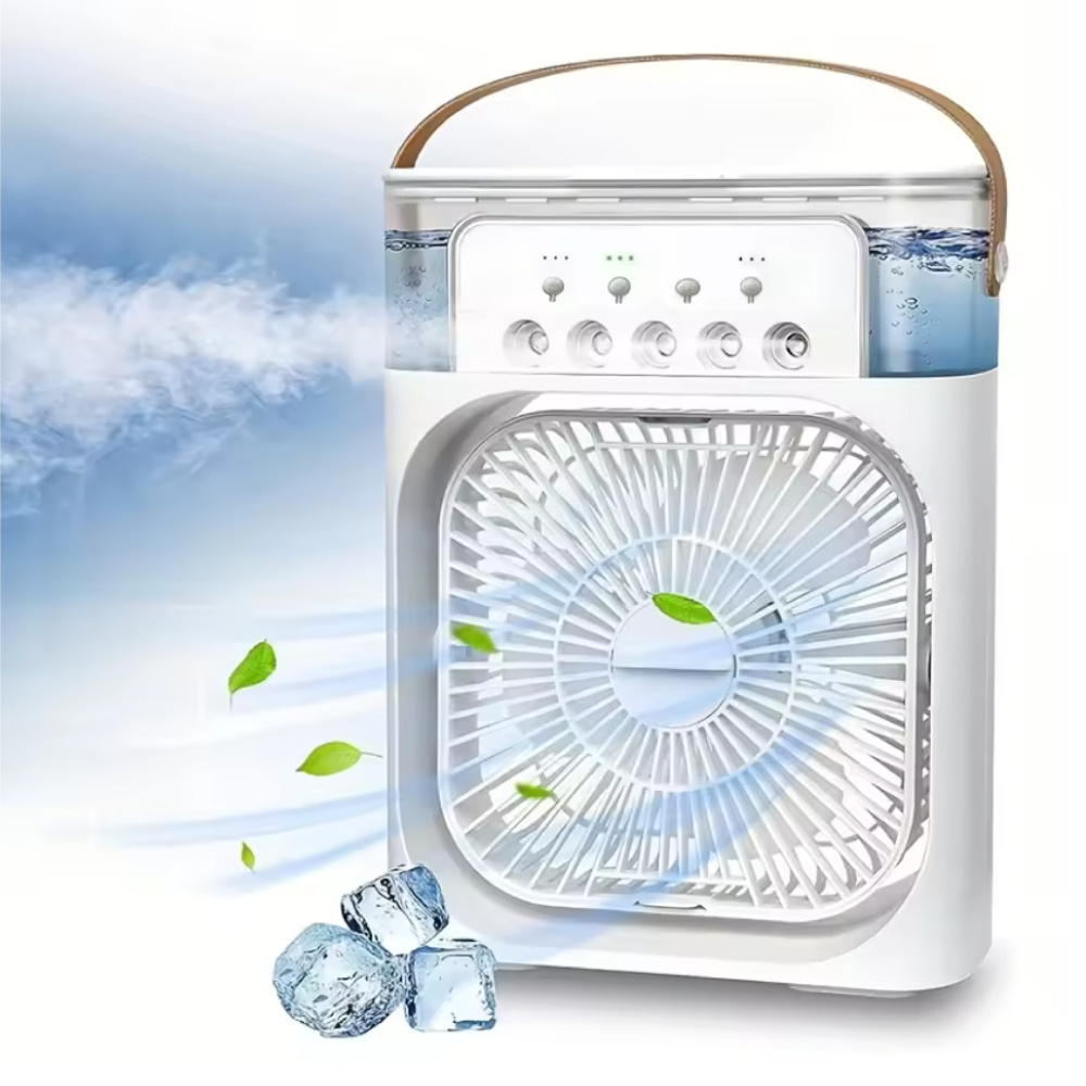 Draagbare Ventilator / Humidifier / Air Conditoner - Mini USB Luchtkoeler - Wit