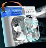 RUDECK Portable Fan / Humidifier / Air Conditioner - Mini USB Air Cooler - White
