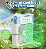 RUDECK Ventilateur/humidificateur/climatiseur portable - Mini refroidisseur d'air USB - Noir