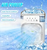 RUDECK Ventilateur/humidificateur/climatiseur portable - Mini refroidisseur d'air USB - Noir