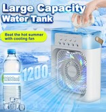 RUDECK Przenośny wentylator/nawilżacz/klimatyzator - Mini USB Air Cooler - czarny