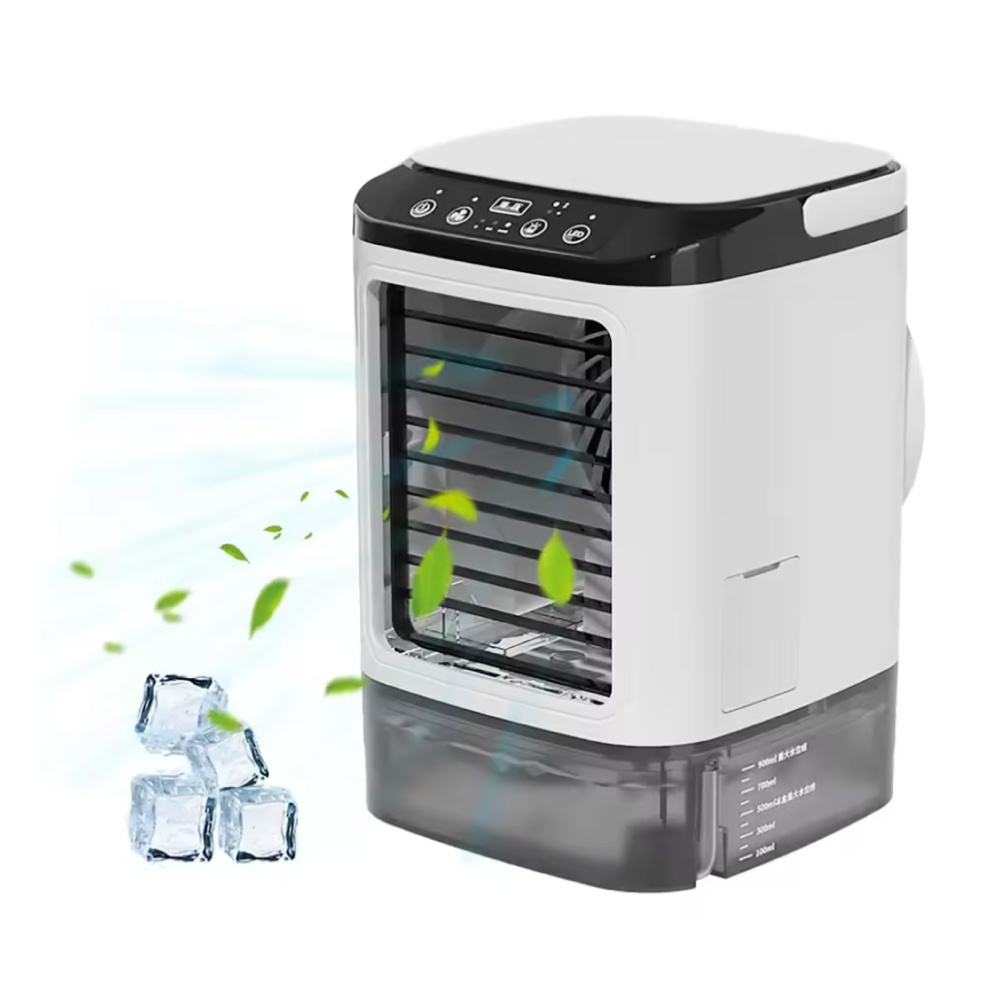 RUDECK Condizionatore d'aria portatile - Mini raffrescatore d'aria USB - Serbatoio d'acqua da 900 ml - Bianco