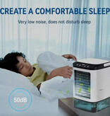 RUDECK Portable Air Conditioner - Mini USB Air Cooler - 900ml Water Tank - White