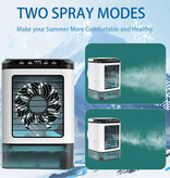 RUDECK Portable Air Conditioner - Mini USB Air Cooler - 900ml Water Tank - White