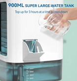 RUDECK Condizionatore d'aria portatile - Mini raffrescatore d'aria USB - Serbatoio d'acqua da 900 ml - Bianco