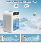 BALASHOV Ventilatore condizionatore portatile - Mini raffrescatore d'aria USB - Serbatoio d'acqua da 500 ml - Bianco