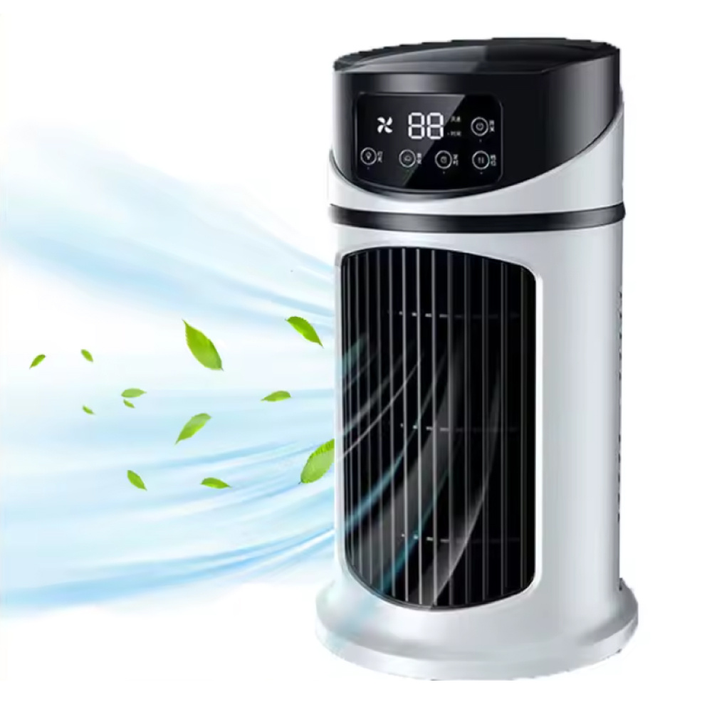 Tragbare Klimaanlage, Ventilator, Luftbefeuchter – Mini-USB-Luftkühler – 300 ml Wassertank – Weiß