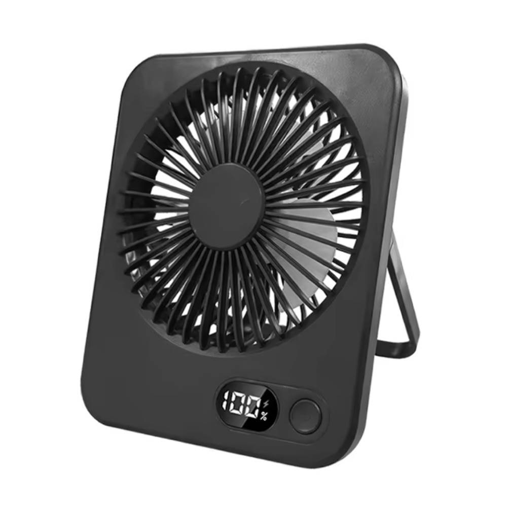 F10 Mini-Ventilator – 5 Modi – Tragbarer Ventilator, wiederaufladbar über USB – Schwarz
