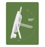 Stuff Certified® F10 Mini Fan - 5 Modes - Portable Fan USB Rechargeable - White