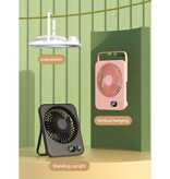 Stuff Certified® F10 Mini Fan - 5 Modes - Portable Fan USB Rechargeable - White