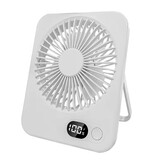 Stuff Certified® F10 Mini Fan - 5 Modes - Portable Fan USB Rechargeable - White