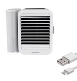 Microhoo Portable Air Conditioner Fan - Mini USB Air Cooler - 1000ml Water Tank - White