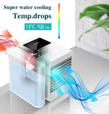 Microhoo Tragbarer Klimaanlagenlüfter - Mini-USB-Luftkühler - 1000 ml Wassertank - Weiß