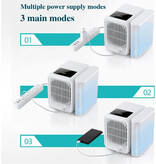 Microhoo Portable Air Conditioner Fan - Mini USB Air Cooler - 1000ml Water Tank - White