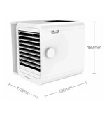 Microhoo Climatiseur portable - Mini refroidisseur d'air USB - Réservoir d'eau de 1000 ml - Blanc