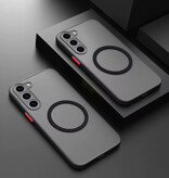 Stuff Certified® Matte Magnetisch Hoesje voor Samsung Galaxy Note 10 - Draadloos Opladen Cover - Zwart