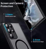 Stuff Certified® Mattes magnetisches Case für Samsung Galaxy A13 - Kabellose Ladehülle - Blau