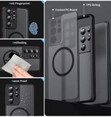 Stuff Certified® Matte Magnetisch Hoesje voor Samsung Galaxy S25 - Draadloos Opladen Cover - Blauw