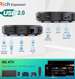 Vontar Lettore multimediale W2 TV Box - Android 11 Kodi 4K - 4 GB di RAM - 32 GB di spazio di archiviazione