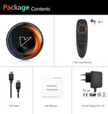 Vontar Odtwarzacz multimedialny W2 TV Box – Android 11 Kodi 4K – 4 GB RAM – 64 GB pamięci