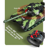 CONUSEA Tanque militar RC con control remoto - Modelo M1 Leopard 2 - Verde camuflaje