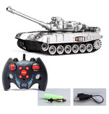 CONUSEA Tanque militar RC con control remoto - Modelo M1 Leopard 2 - Plateado