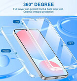 ZEKS Samsung Galaxy S23 Full Body 360° Hülle - Transparente TPU-Silikonhülle + PET-Displayschutz