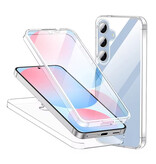 ZEKS Funda completa 360° para Samsung Galaxy S24 Ultra - Funda de silicona TPU transparente + protector de pantalla PET