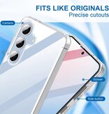 ZEKS Funda completa 360° para Samsung Galaxy A06 - Funda de silicona TPU transparente + protector de pantalla PET