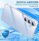 ZEKS Funda completa 360° para Samsung Galaxy A15 - Funda de silicona TPU transparente + protector de pantalla PET