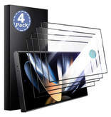 Stuff Certified® Lot de 4 protections d'écran en verre trempé 9H pour Samsung Galaxy S24 Ultra