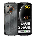 Blackview Smartphone d'extérieur BL7000 - 24 Go RAM - 256 Go Stockage - Appareil photo 50 MP - Batterie 7500 mAh - Noir