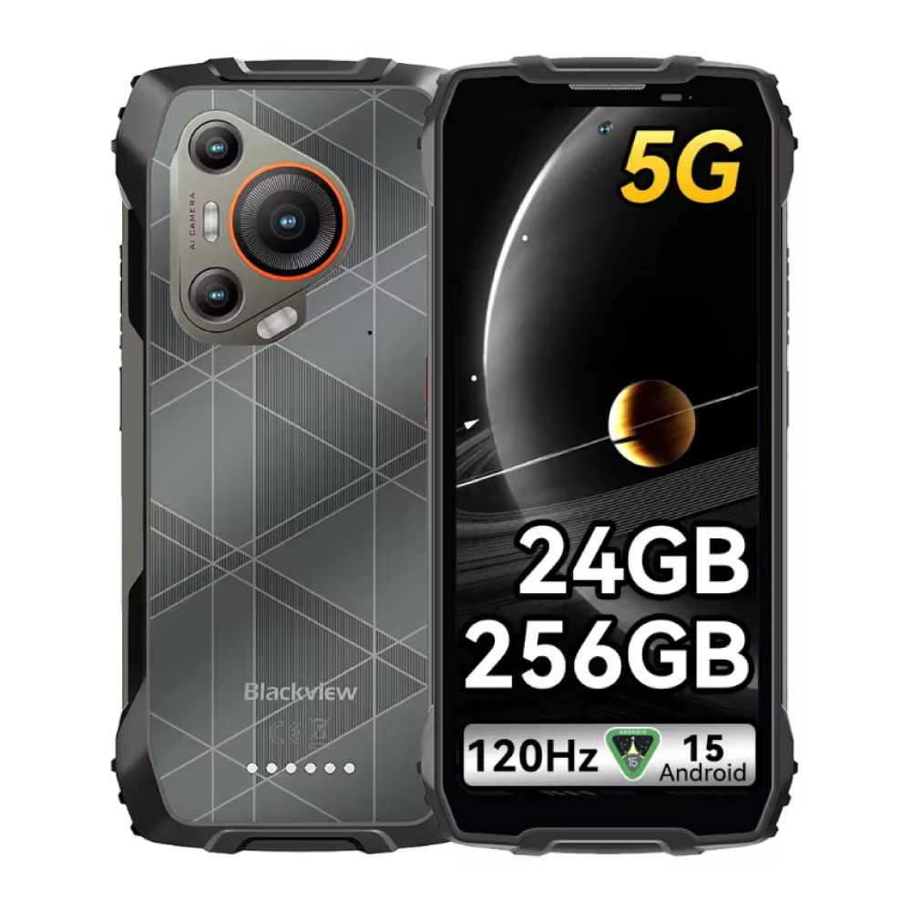 Blackview BL7000 Smartphone Outdoor - 24 GB RAM - 256 GB Storage - 50 MP Camera - 7500mAh Battery - Black