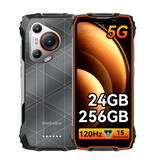 Blackview Smartphone d'extérieur BL7000 - 24 Go RAM - 256 Go Stockage - Appareil photo 50 MP - Batterie 7500 mAh - Orange