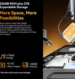 Blackview Smartphone d'extérieur BL7000 - 24 Go RAM - 256 Go Stockage - Appareil photo 50 MP - Batterie 7500 mAh - Orange