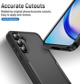 Stuff Certified® Custodia Armor per Samsung Galaxy A55 (5G) - Custodia in PC + TPU di grado militare - Rosso
