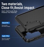 Stuff Certified® Etui pancerne Samsung Galaxy A55 (5G) - PC klasy wojskowej + etui z TPU - czerwone