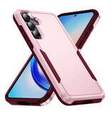 Stuff Certified® Etui pancerne Samsung Galaxy S25 Plus - PC klasy wojskowej + etui z TPU - różowe