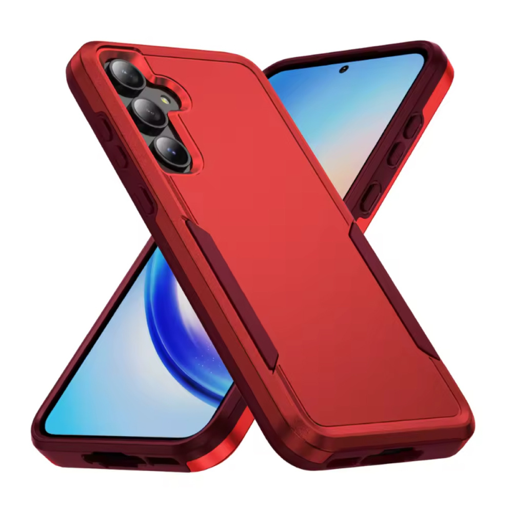 Stuff Certified® Coque Armor pour Samsung Galaxy A56 (5G) - Coque PC + TPU de qualité militaire - Rouge