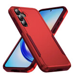 Stuff Certified® Samsung Galaxy A55 (5G) Armor Case - Military Grade PC + TPU Cover - Red