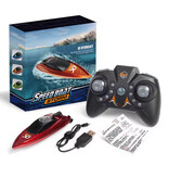 Stuff Certified® HC-805 RC Speed Boat con telecomando - Giocattoli da piscina impermeabili - Rosso