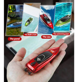 Stuff Certified® HC-805 RC Speed Boat con telecomando - Giocattoli da piscina impermeabili - Rosso