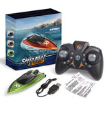 Stuff Certified® HC-805 RC-Schnellboot mit Fernbedienung - Schwimmbadspielzeug wasserdicht - Grün