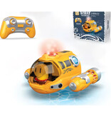 Stuff Certified® Łódź podwodna RC z pilotem - Wodoodporna zabawka do basenu - Żółta