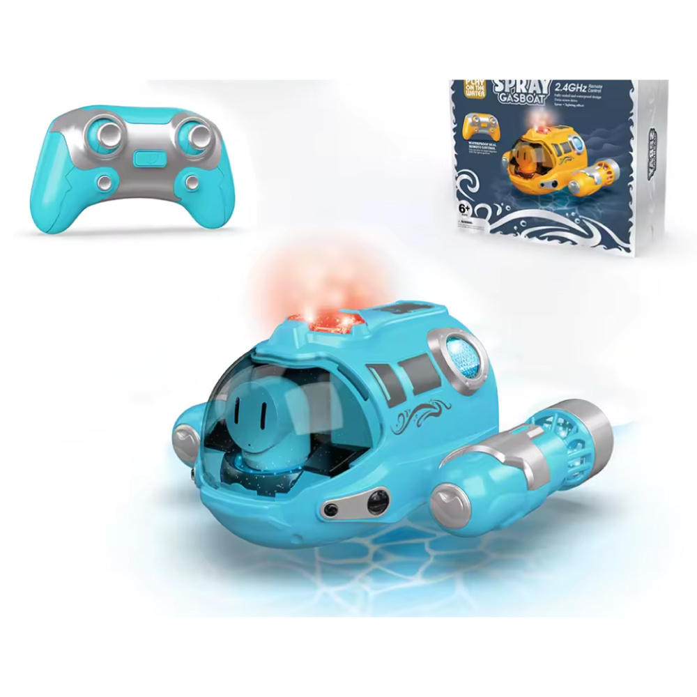 Stuff Certified® RC Submarine with Remote Control - Pool Toy Boat Waterproof - Blue
