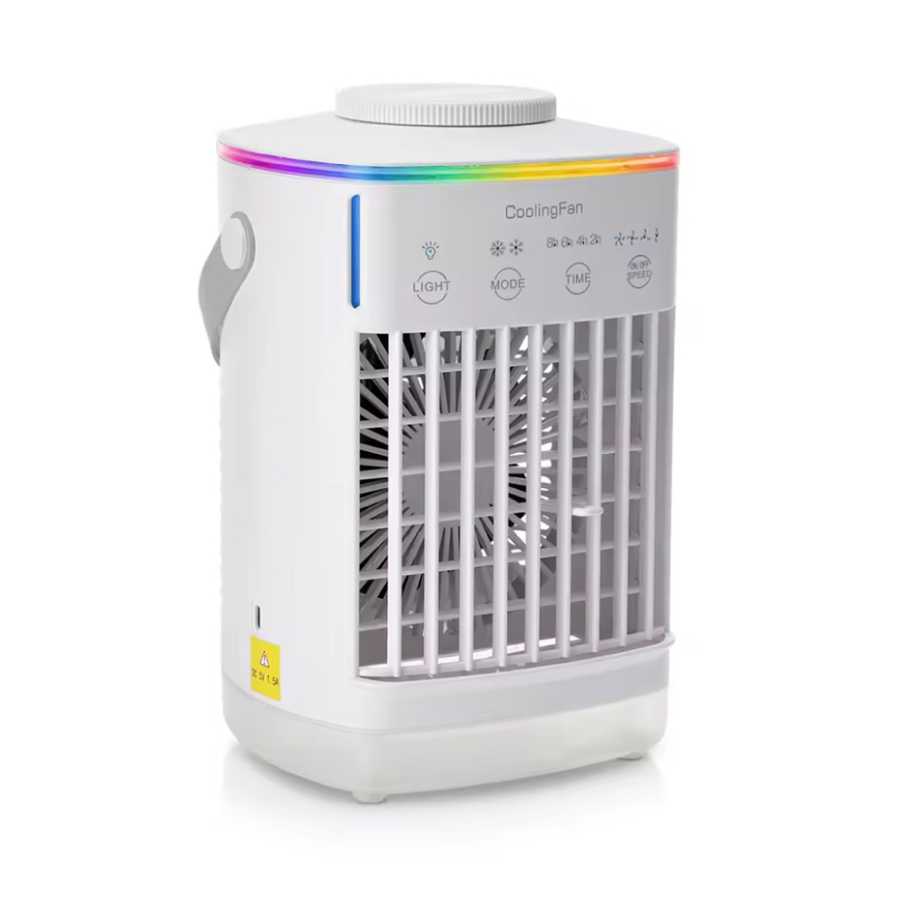AFDEAL Ventilatore condizionatore portatile - Raffreddatore d'aria USB - Serbatoio d'acqua da 700 ml - Bianco