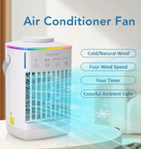 AFDEAL Draagbare Airconditoner Ventilator - USB Luchtkoeler - 700ml Watertank - Wit